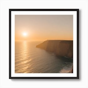 Sunset Over Cliffs Art Print