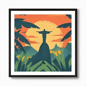 Sunset In Brazil 2 Art Print