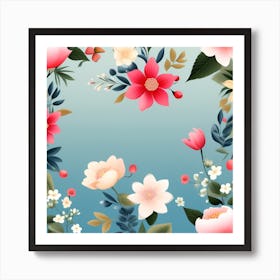 Floral Background Art Print