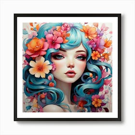 Flower Girl Art Print