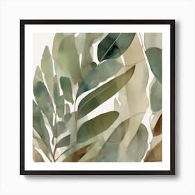 Eucalyptus Leaf Abstract Art Print Art Print