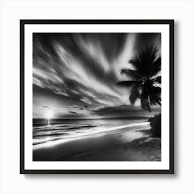 Sunset On The Beach 981 Art Print