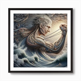 Man In The Sea Art Print