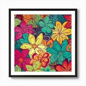 Floral Pattern 1 Art Print