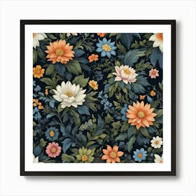 Floral Pattern 5 Art Print