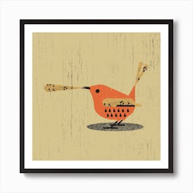 Singing Bird Square Art Print