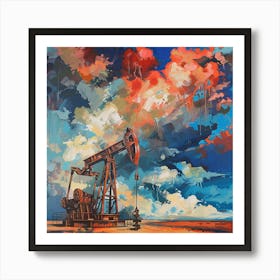 Oil Pump Art Print