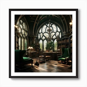 Gothic Library Art Print