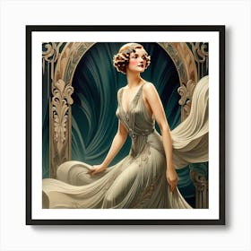 Woman In A Dress Art Print