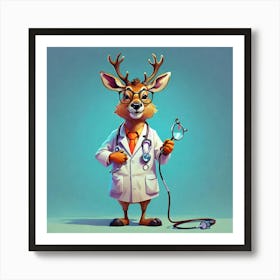 Doctor Deer 1 Art Print