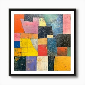 Abstract Painting Shapes Art Print