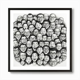 Portrait Of A Group Of People Art Print