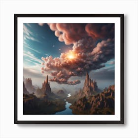 Landscape With Clouds Art Print