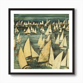 Dark Sea Square Art Print