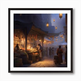 Islamic Market Art Print