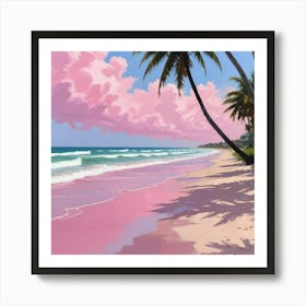 Delray Beach, Florida Pink Photography Art Print 3 Art Print