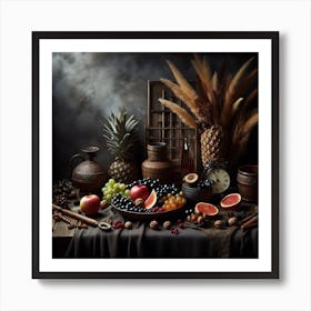 Fruit And Nuts Art Print