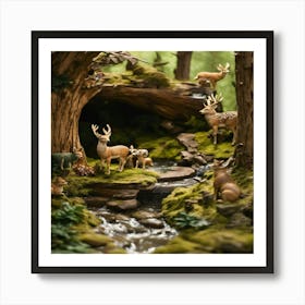 Deer In The Forest Art Print