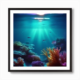 Underwater Coral Reef 1 Art Print