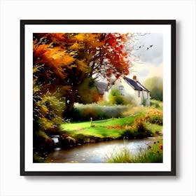 Autumn Landscape Painting Art Print