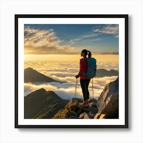 Lone Hiker Art Print