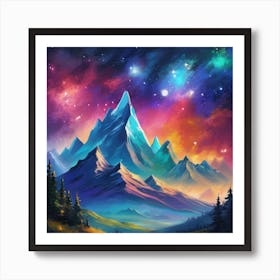 Mountain Landscape Painting 1 Art Print