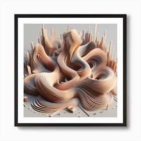 Ornate wood carving 7 Art Print