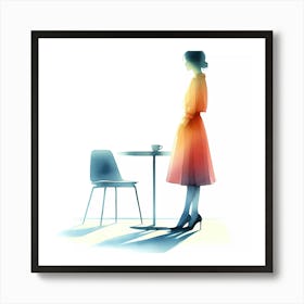 Silhouette Of A Woman 3 Art Print