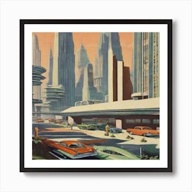 Futuristic City 11 Art Print