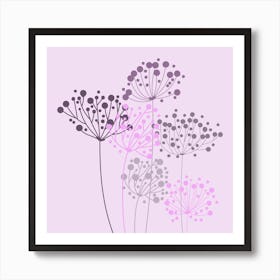 Dandelions Botanical Drawing Background Plants Art Print