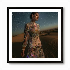 'Starry Night In The Desert' Art Print