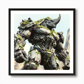 Mech Rhino Art Print