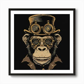 Steampunk Monkey 14 Art Print