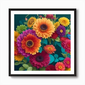 Gerbera Daisies 1 Art Print