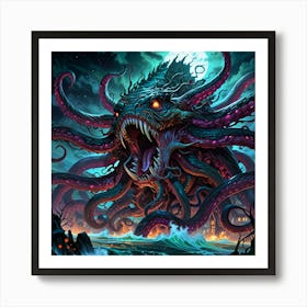 Octopus Monster Art Print