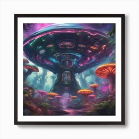 Imagination, Trippy, Synesthesia, Ultraneonenergypunk, Unique Alien Creatures With Faces That Looks (13) Art Print