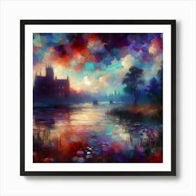 London Castle At Sunset Art Print