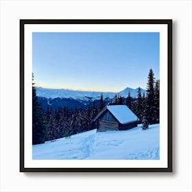 A Serene Polar Wilderness At Sunset Where The Gradient Of An Ethereal Blue Sky Clashes With The Coo (2) Art Print