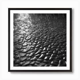 Raindrops On The Pavement 1 Art Print