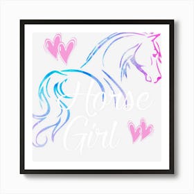 Horse Girl Love Horses Riding Rider Kids Women Gift Art Print