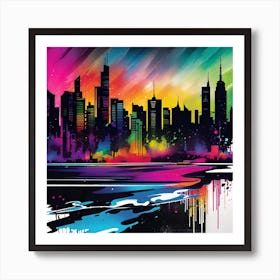 Chicago Skyline Canvas Print Art Print