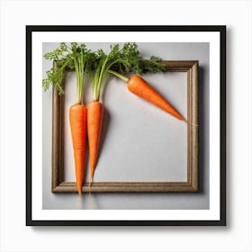 Carrots In A Frame 30 Art Print