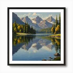 Reflections In The Lake Art Print