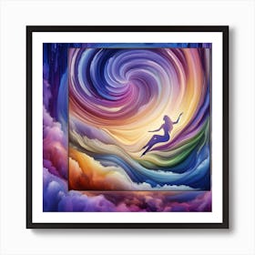 Mermaid In The Clouds Art Print