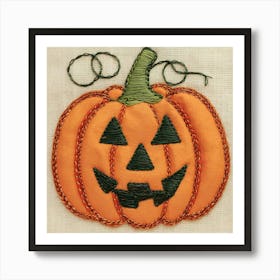 Pumpkin Applique Art Print