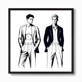 Two Men In Suits Art Print