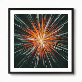 Orange Burst Canvas Print Art Print