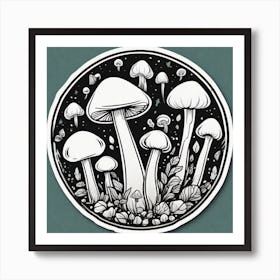 Mushroom Forest 15 Art Print