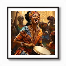 African Dancers 1 Art Print