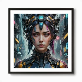 Cyberpunk Girl 7 Art Print